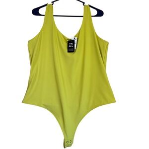 Express Body Contour Bodysuit Womens XL Sleeveless Tank Top Chartreuse‎ NWT